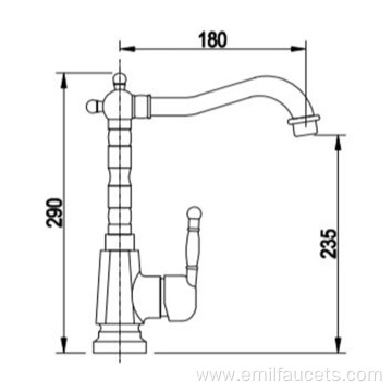 Wall mount gold copper kitchen faucets tap mixer